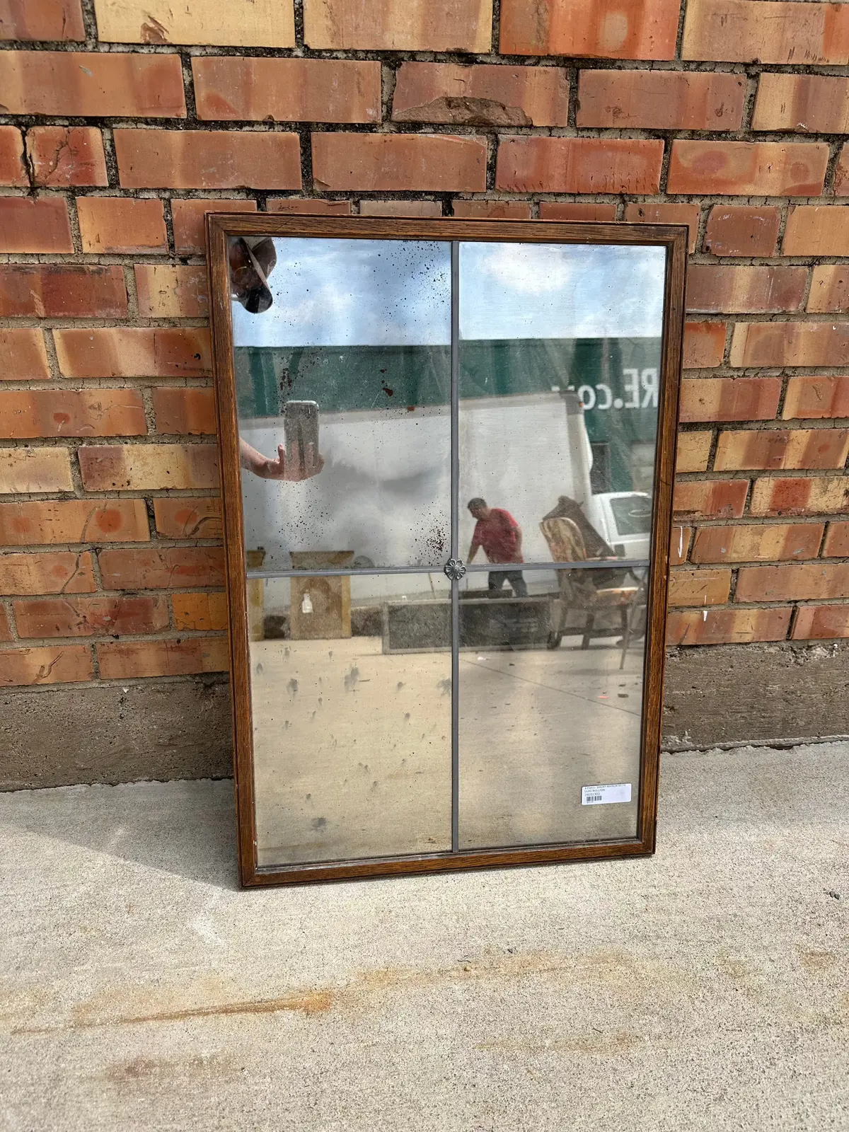 4 Panel Smoky Mirror With Lead Mullions 1