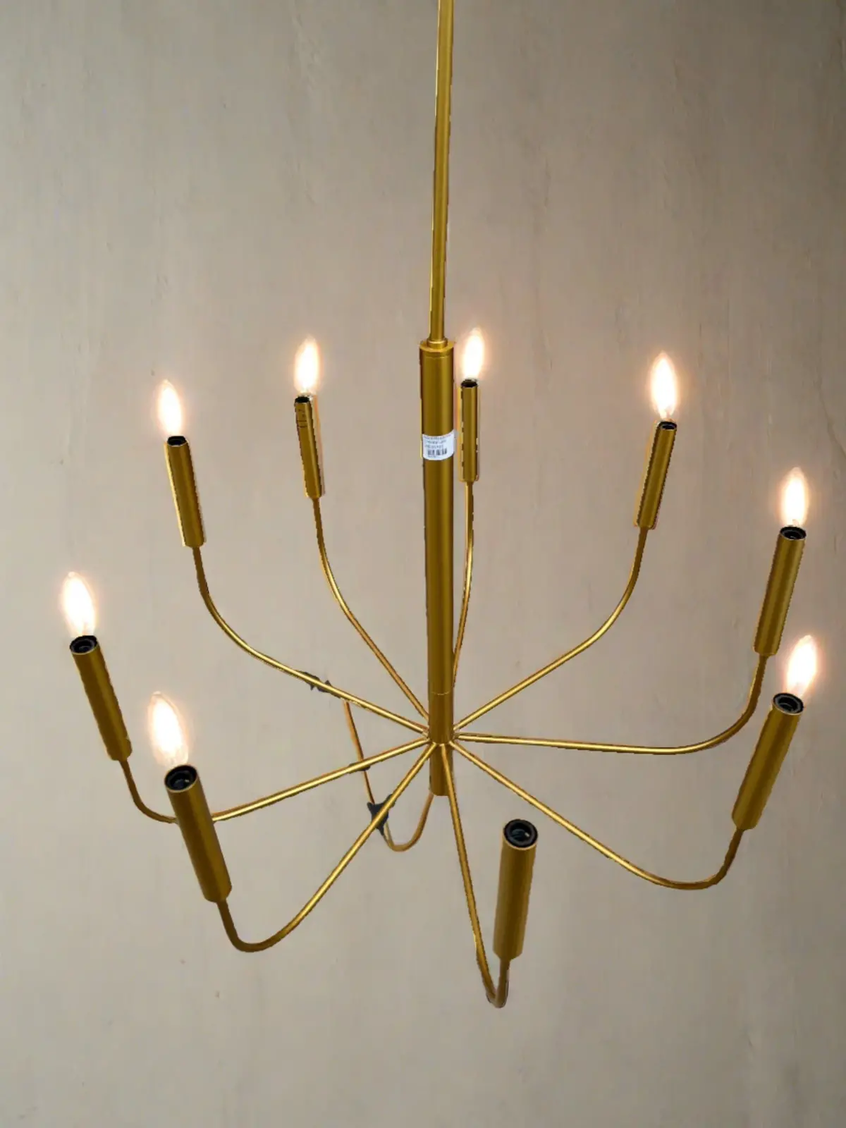 Modern Brass 9 Light Chandelier 1