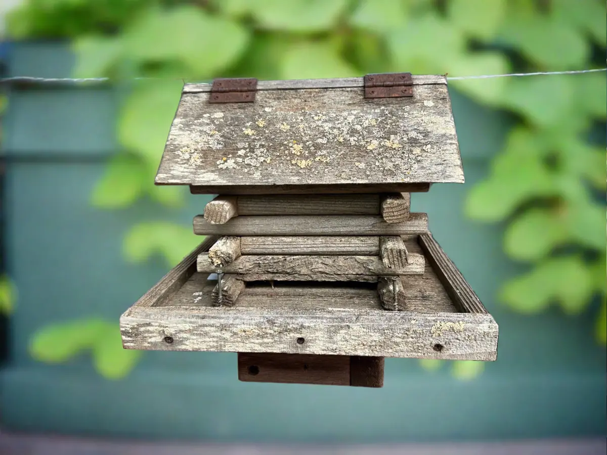 Rustic Log Bird House 1