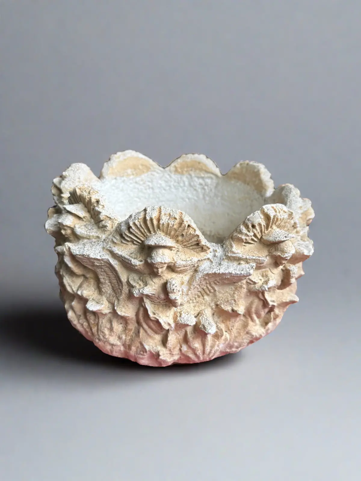 Small Round Composition Angel Planter 1