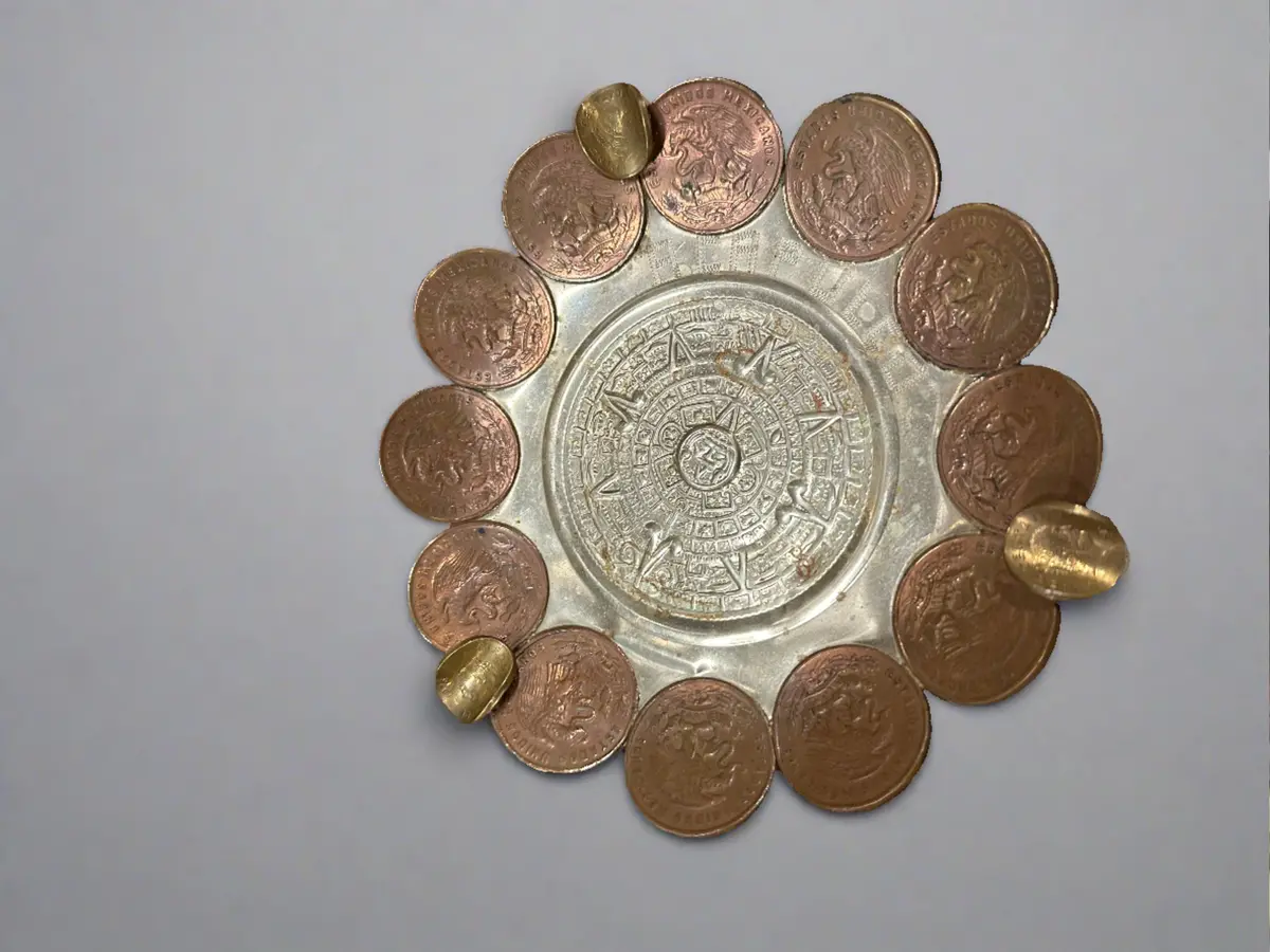 Mexican Coins Ash Tray 1