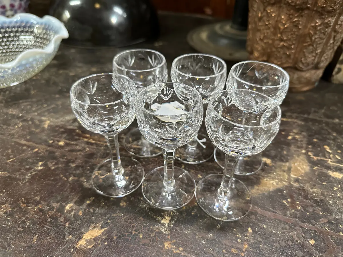 Set Of 6 Glass Cordials As Found 1