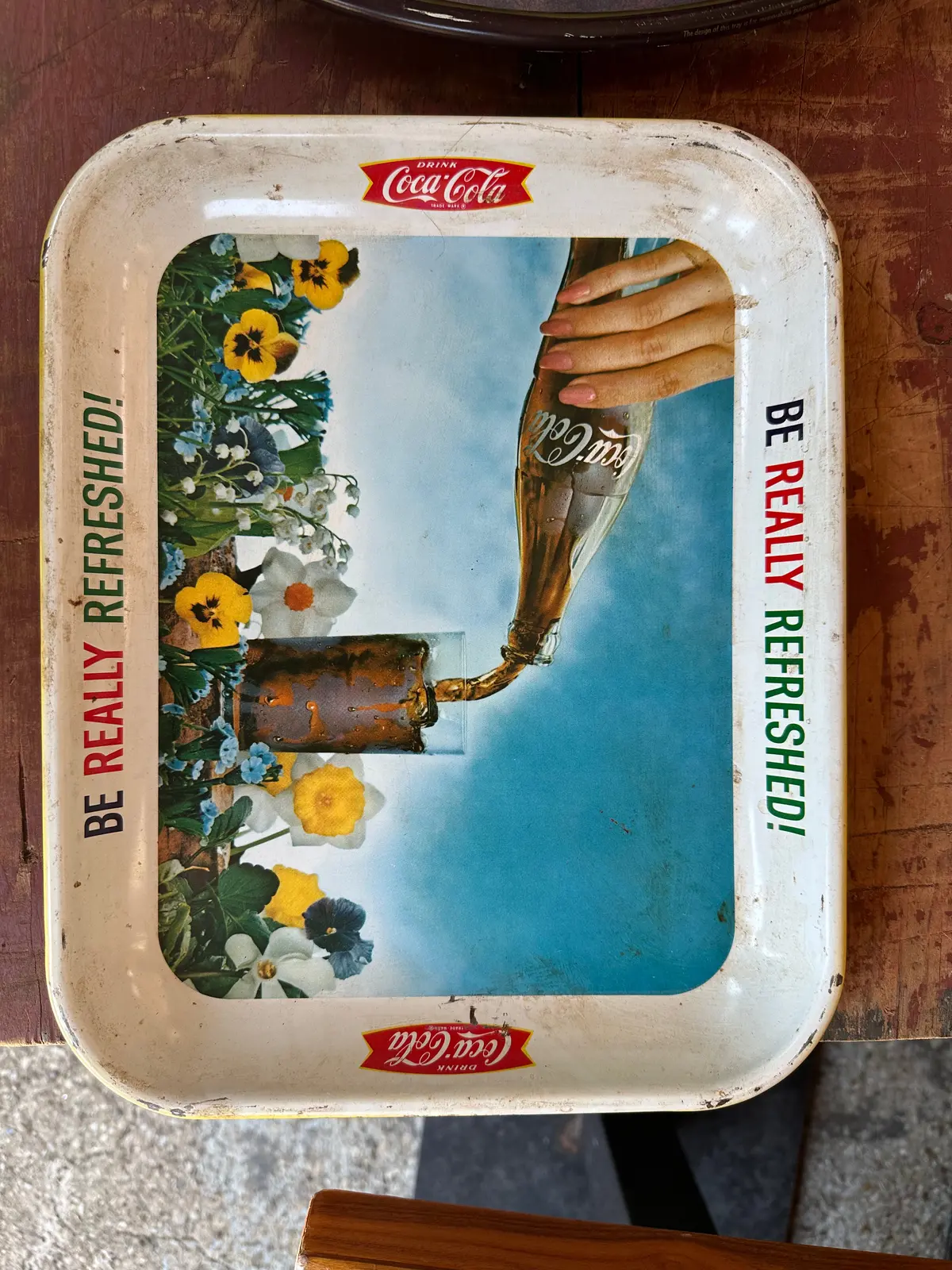 Vintage Coke Tray "Be Really Refreshed" 1
