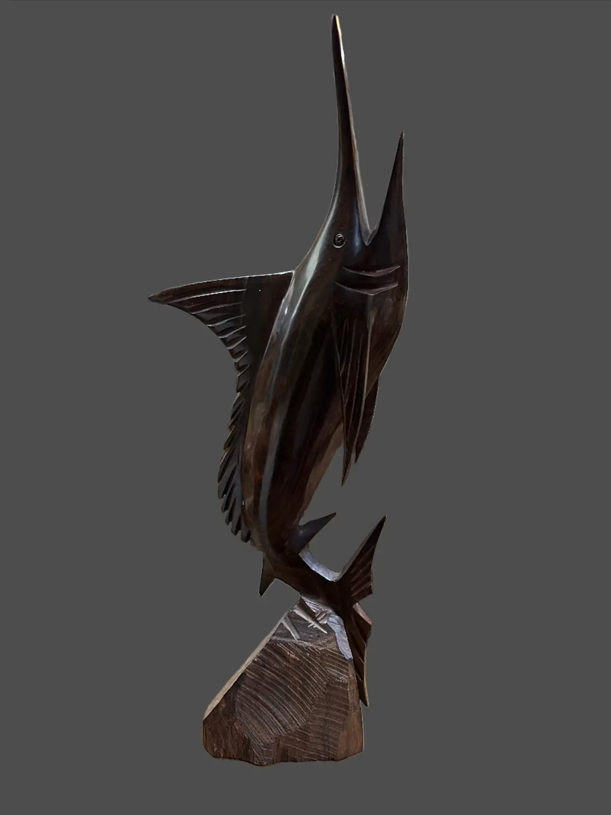 Large Hardwood Swordfish Statue 1