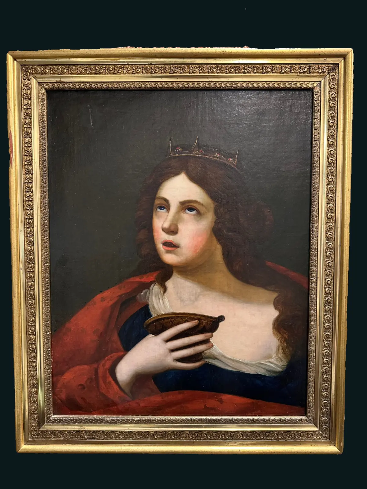 Framed Oil Painting Of The Queen On Canvas 1
