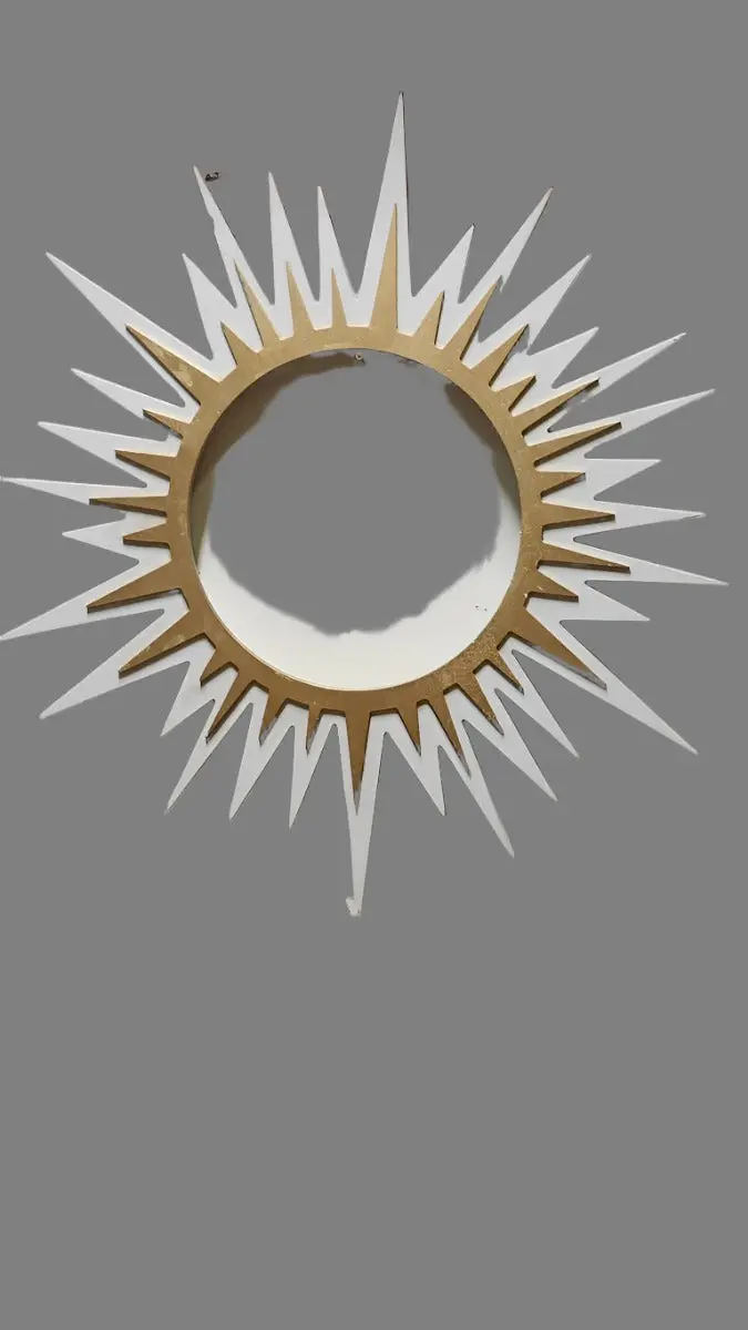 Star Shape Frame With Gold And White 1
