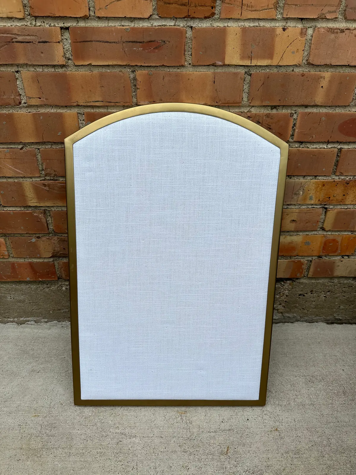 Not Old Gold Arched Photo Board With Cloth 1