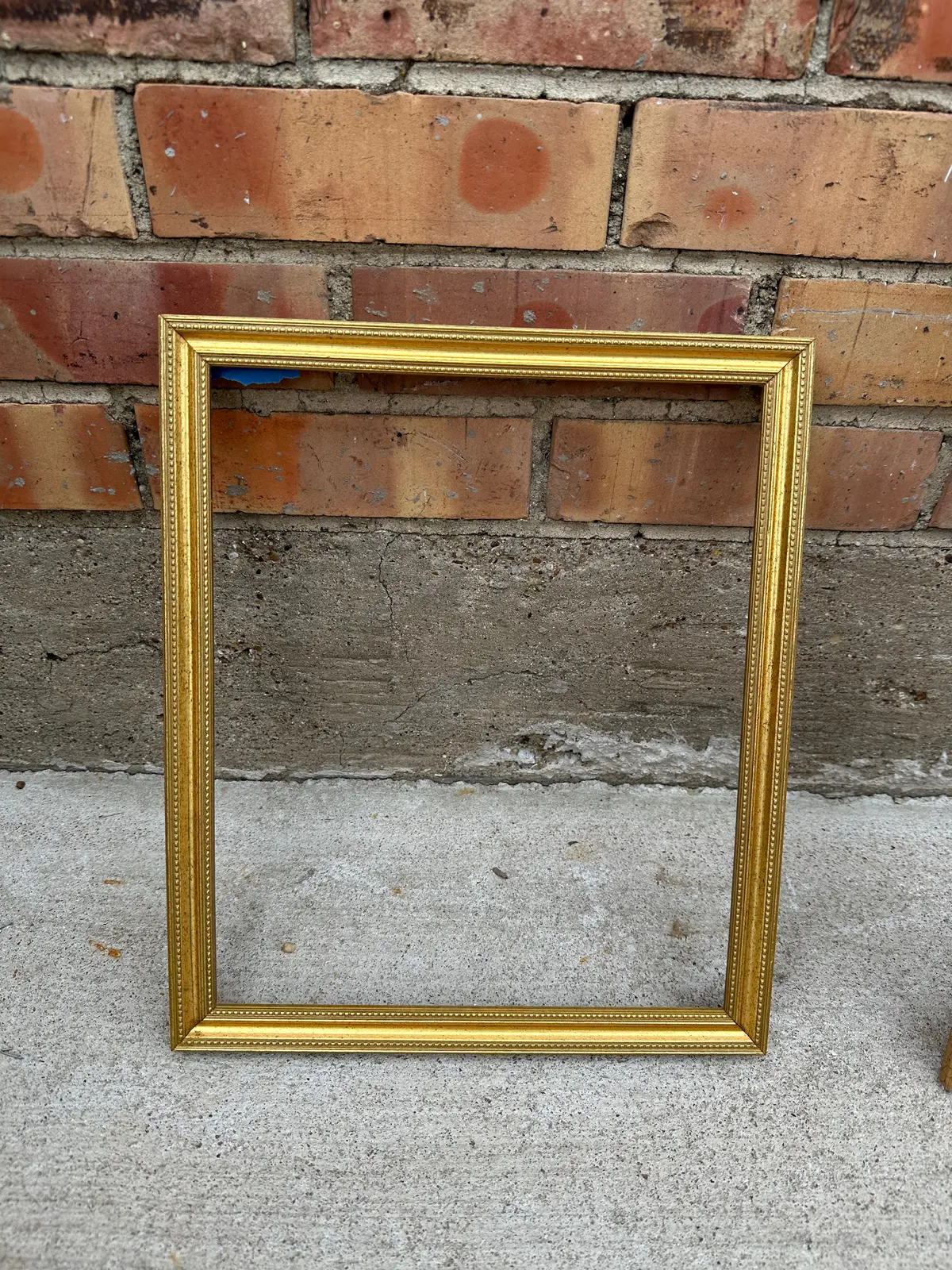 Tiny Beaded Gold Frame 1