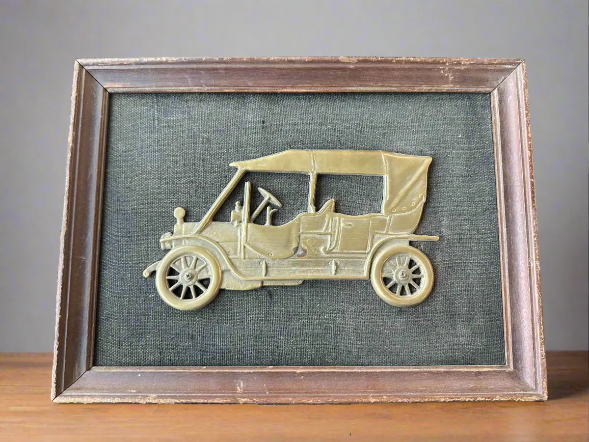 Brass Car Profile In Frame 1