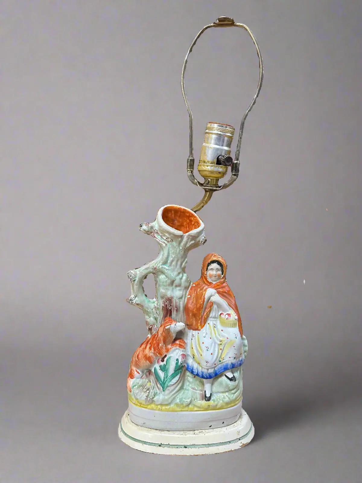 Staffordshire Little Red Riding Hood Lamp 1