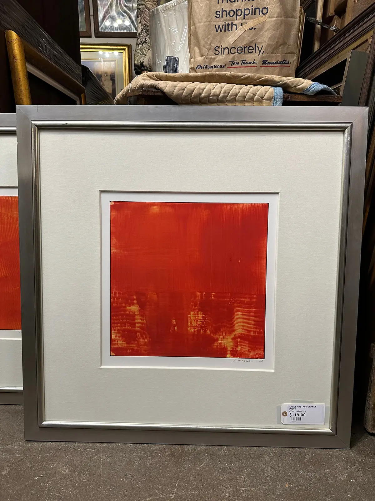 Large Abstact Orange Print 1