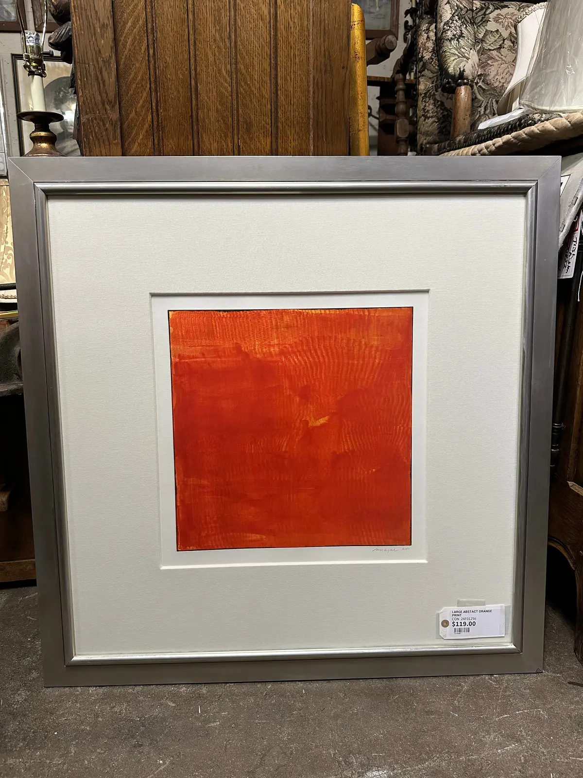 Large Abstact Orange Print 1