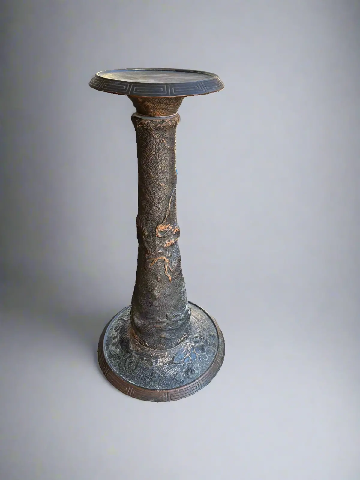 Metal Japanese Dragon Pedestal 1