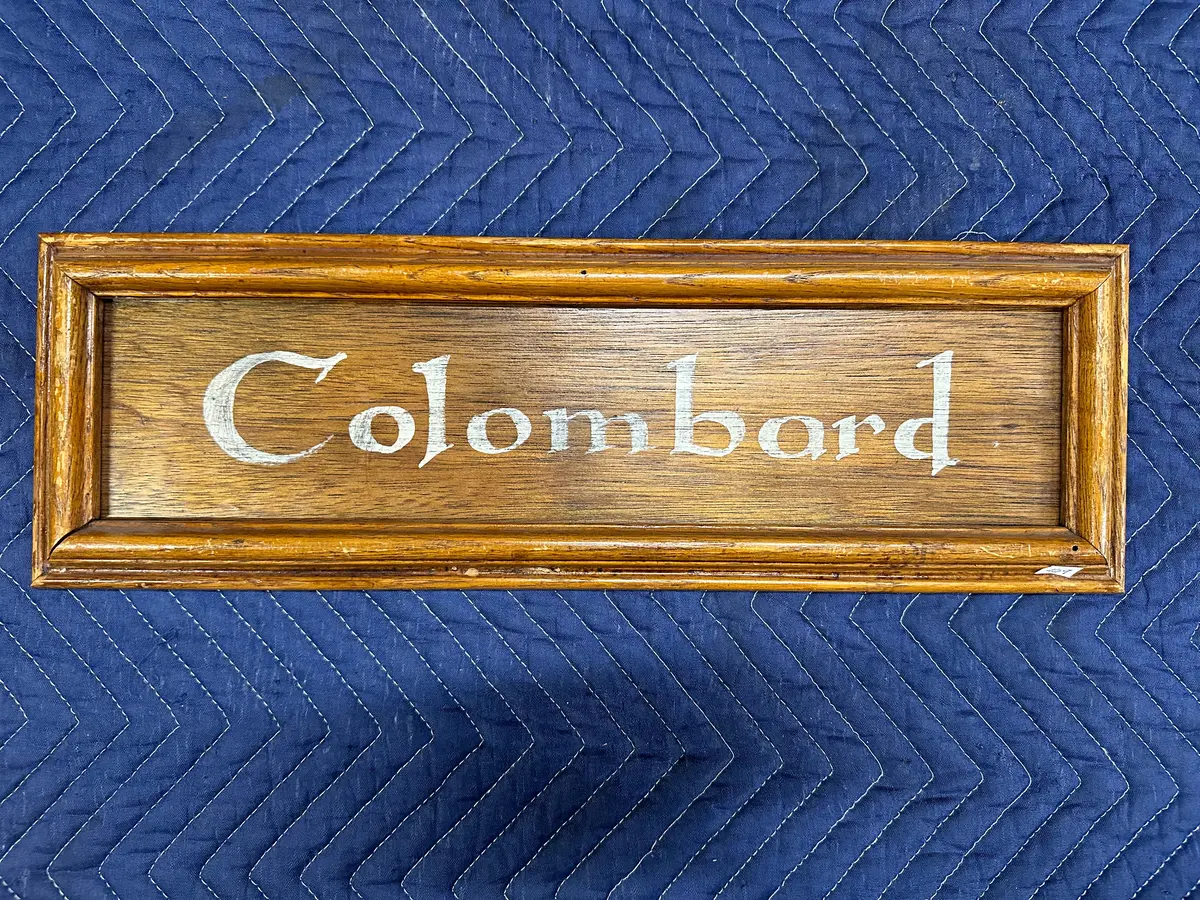 Colombard Wood Hand Painted Wine Name Placque X 2 1