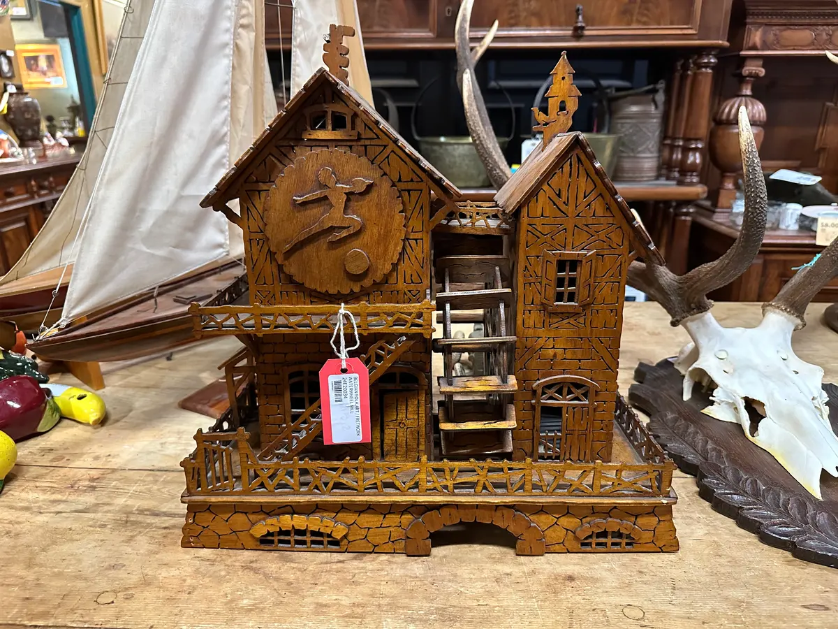 Belgian Folk Art / Fretwork Waterwheel Mill 1