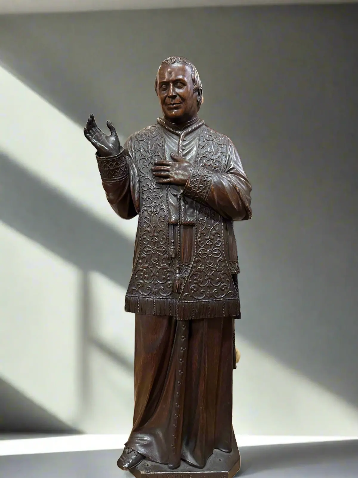 Carved Wooden Statue Of Pope Pius Ix 1