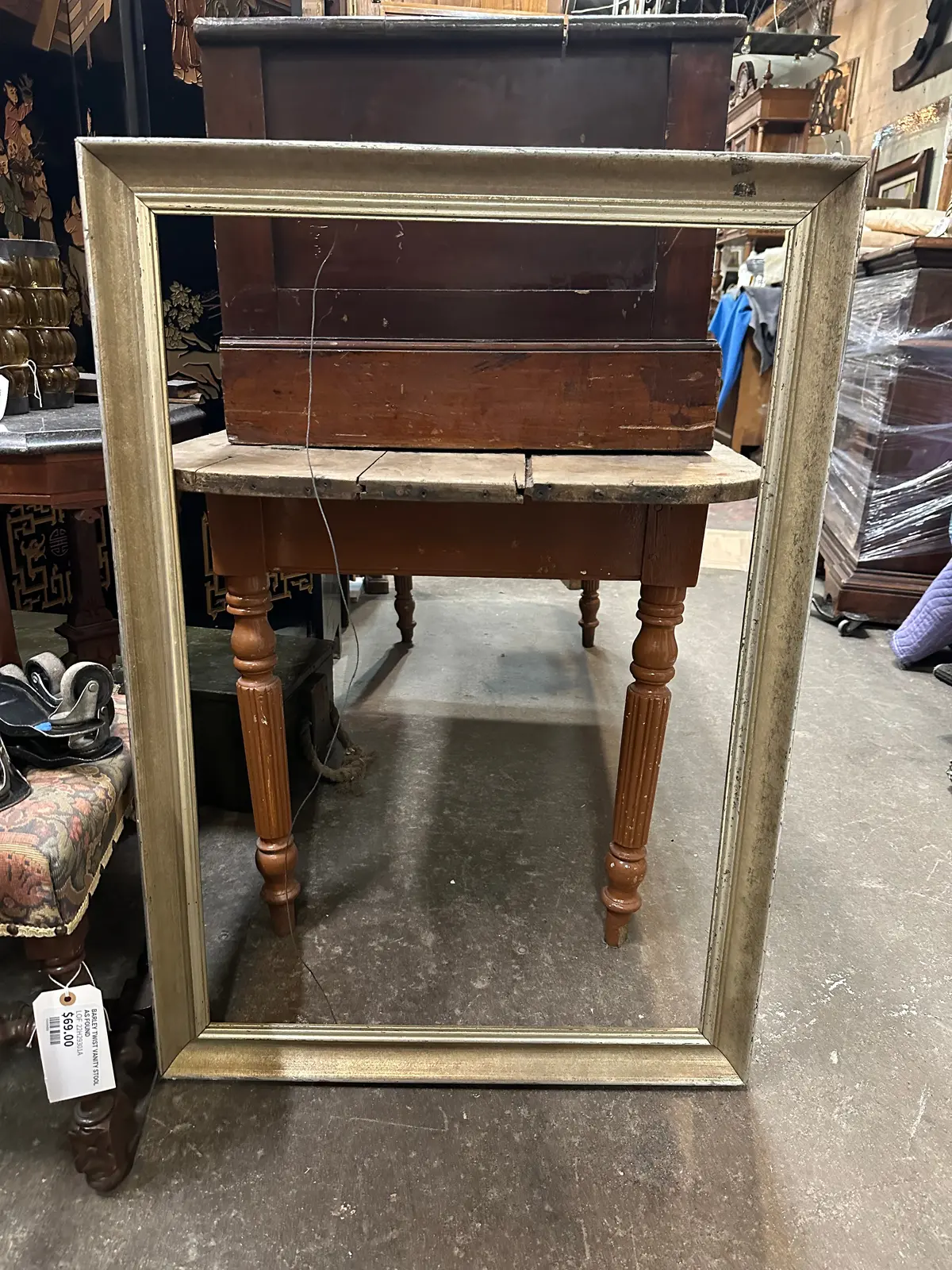 Silver And Gold Gilt Frame As Found 1