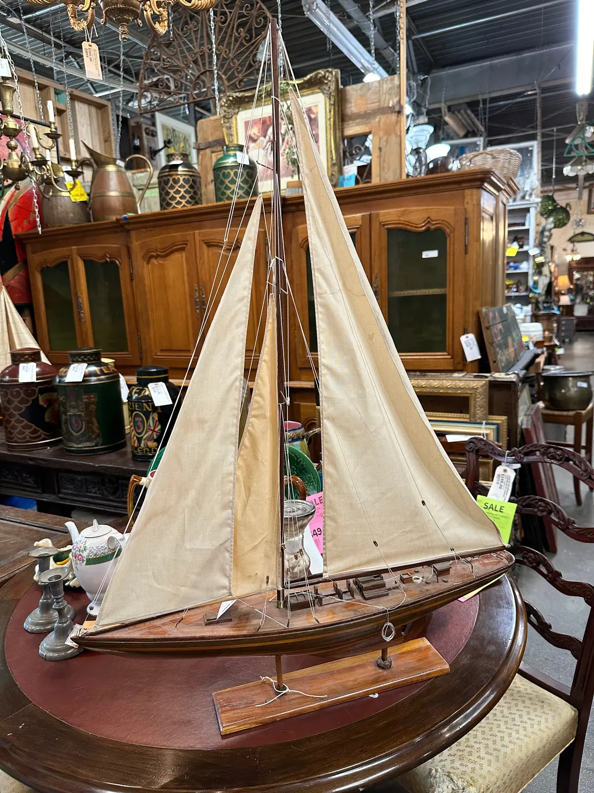 Wood Pond Yacht Sail Boat 1