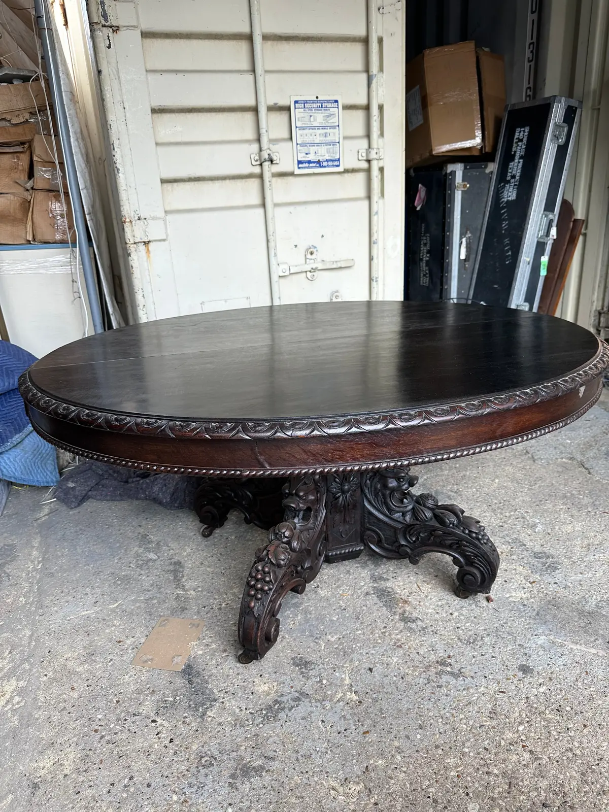 Louis Xiii Oak Pedestal Table 1