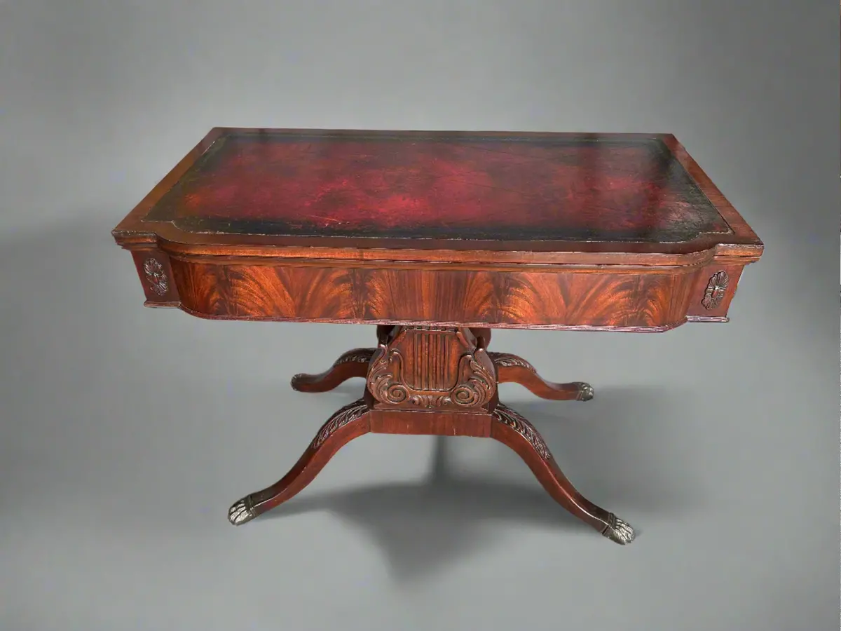 Federal Leather Top Game Table 1