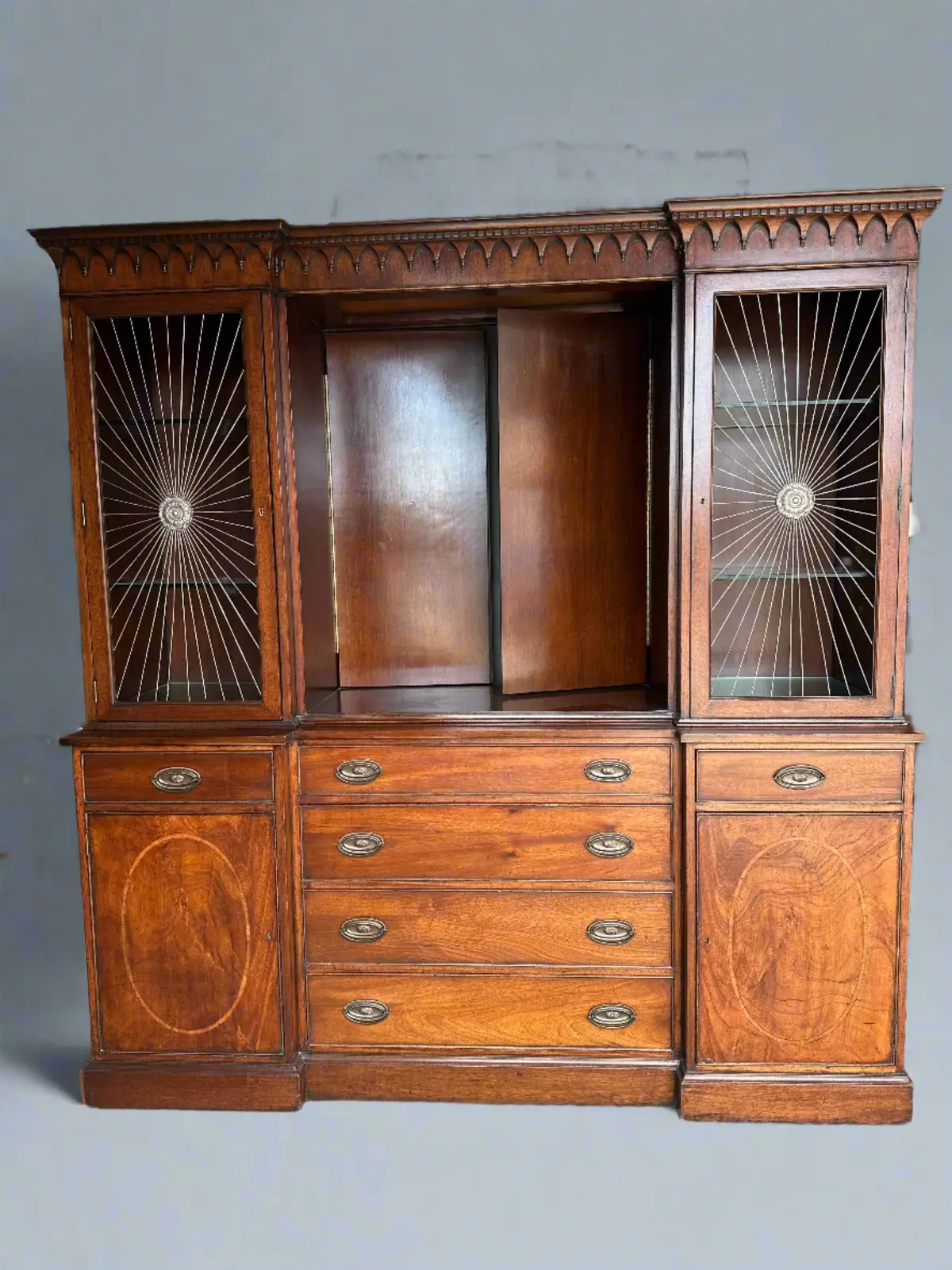 Federal Style Mahogany Display 1