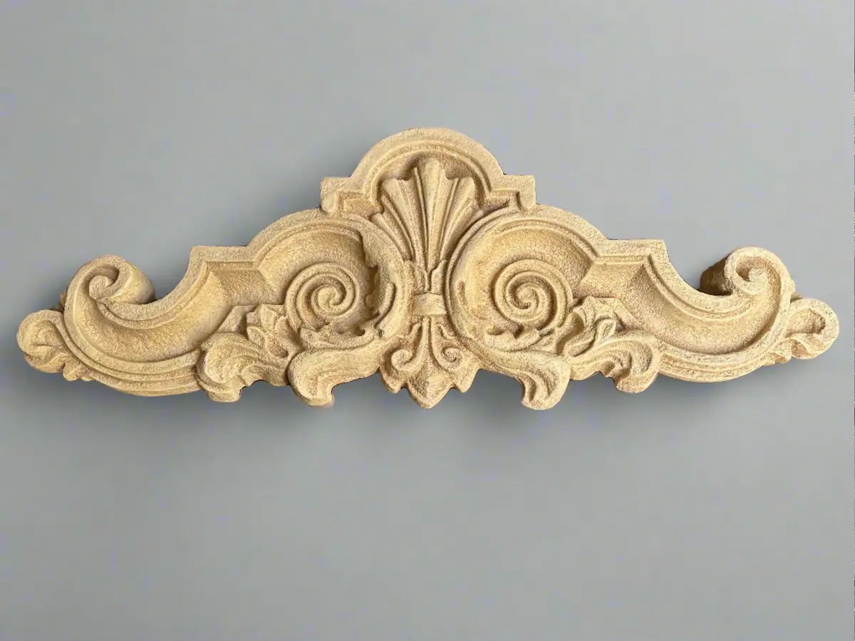 Large White Composition Pediment 1