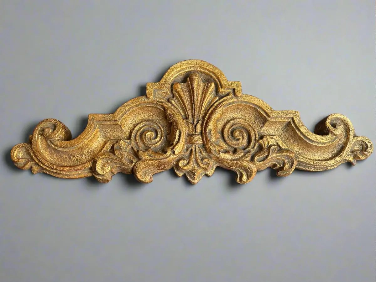 Large Gold Composition Pediment 1