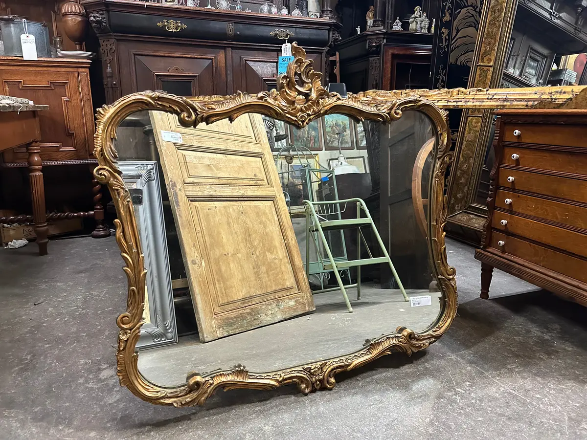 Louis Xv Gold Horizontal Mirror 1