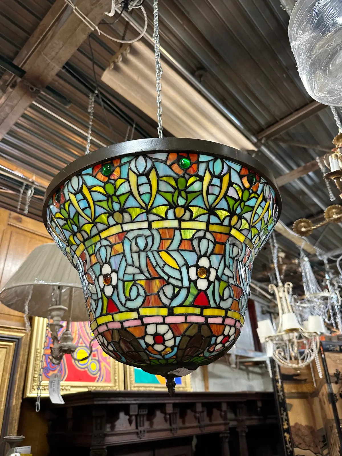 Stained Glass Light Fixture 1