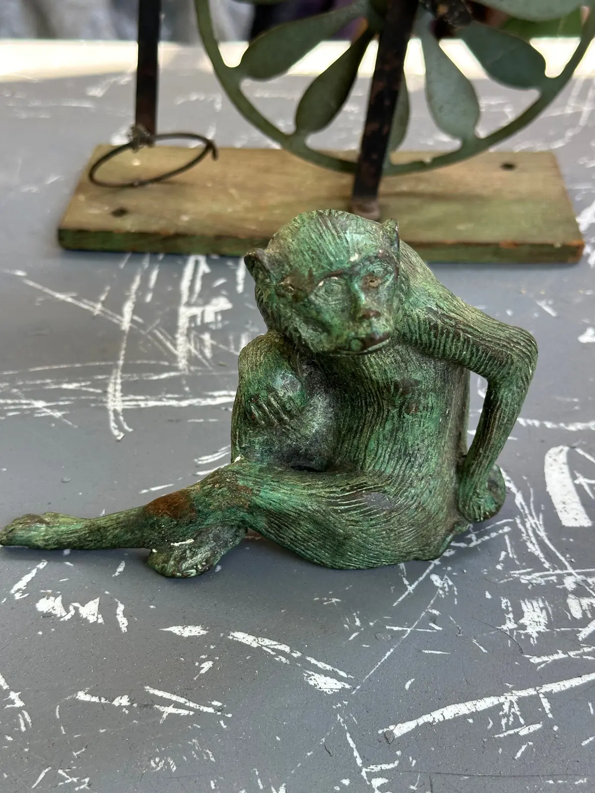 Green Sitting Monkey 1