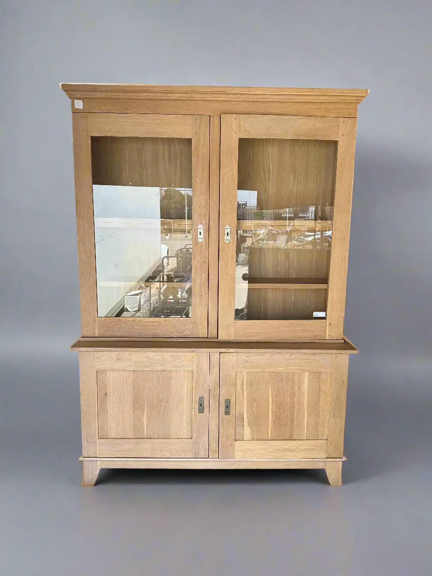 Oak Raw Display Cabinet 1