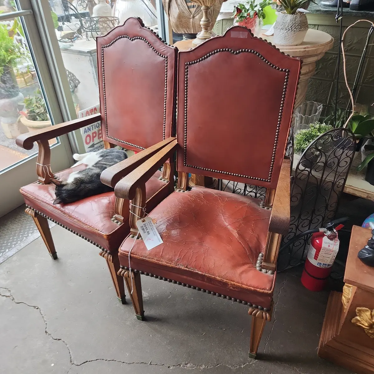 Pair Of Louis Xvi Upholstered Walnut Arm Chairs 1