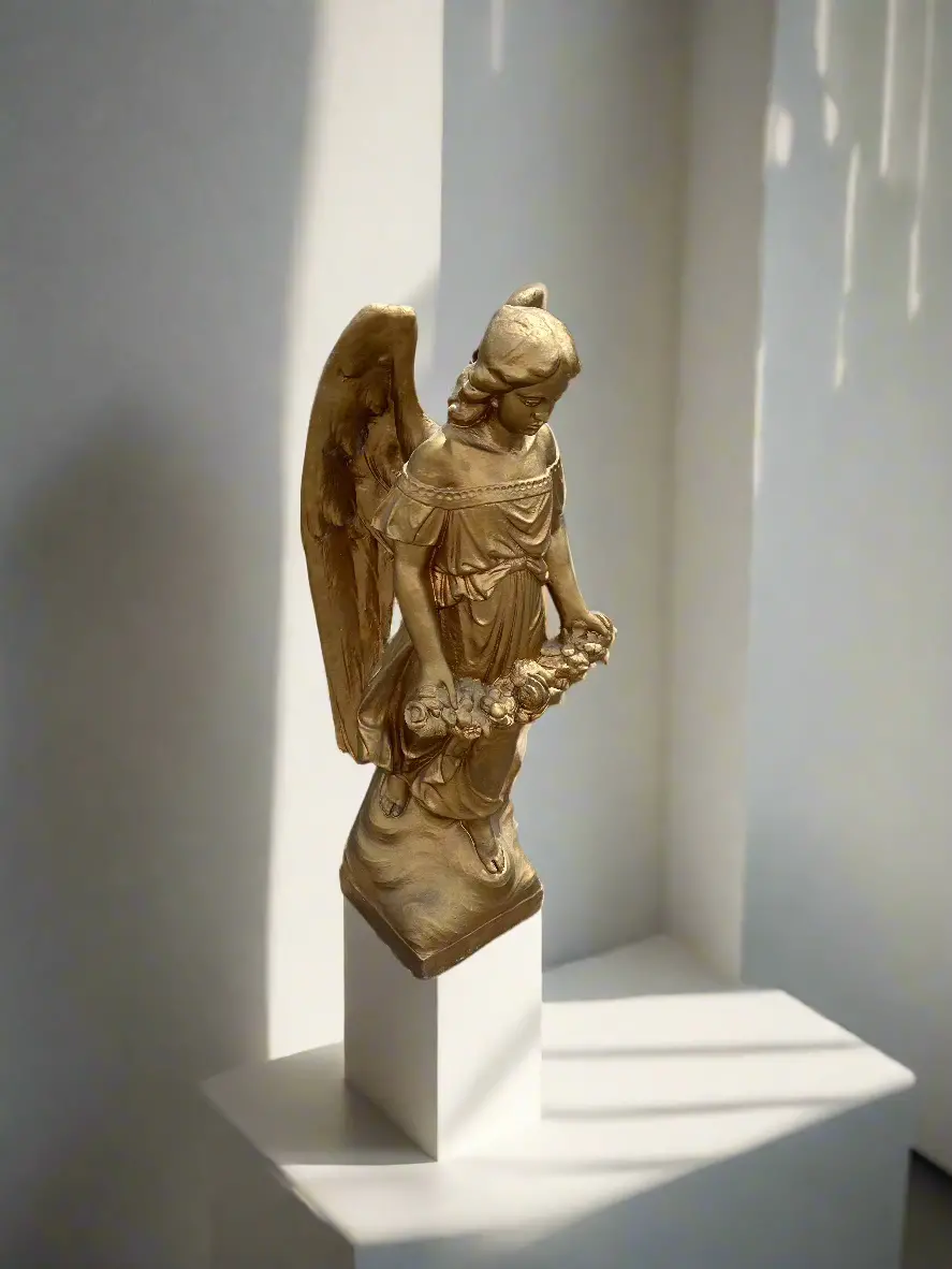 Large Conrete Gold Angel 1