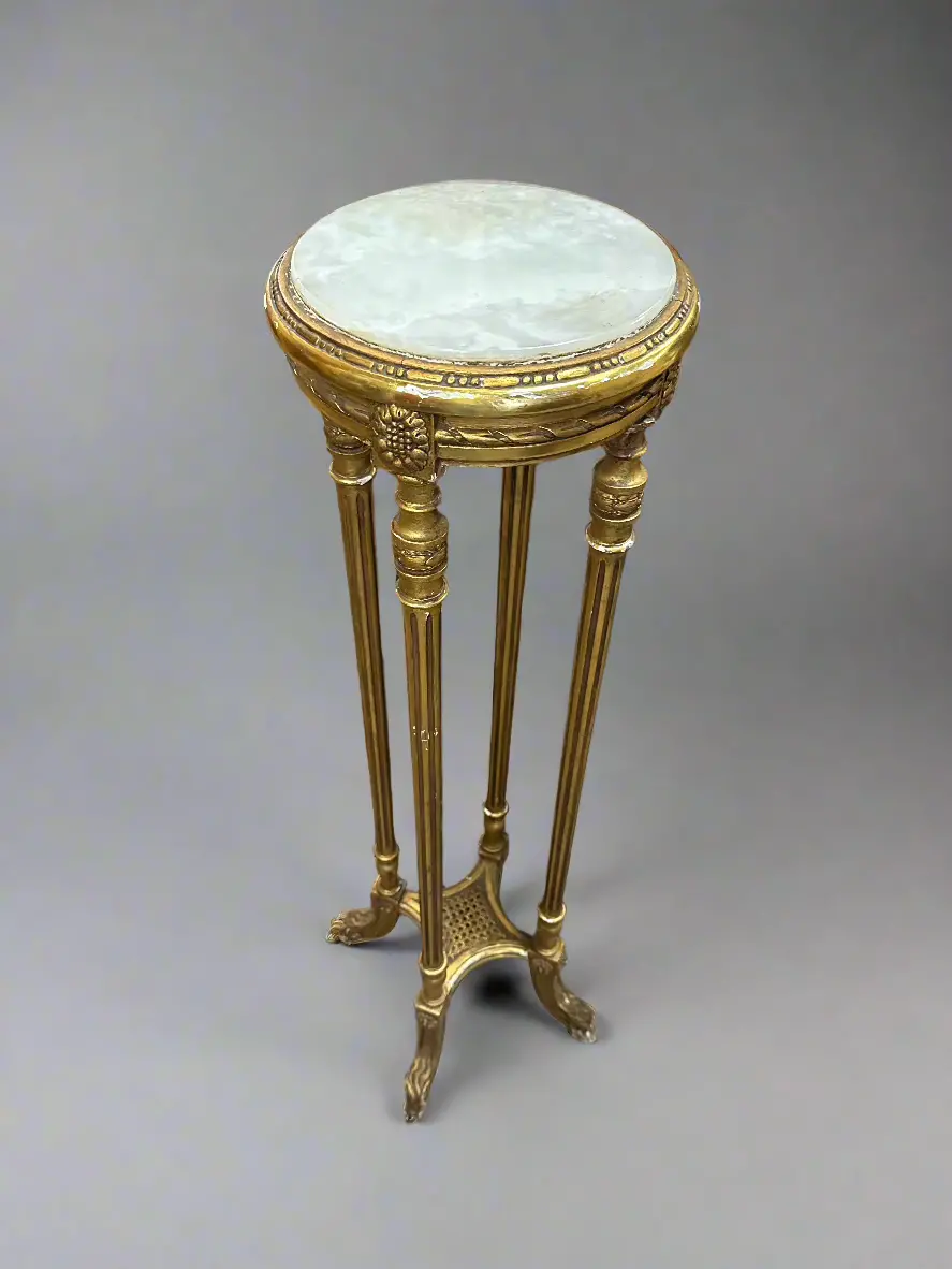Gilt Louis Xv Stand With Marble Top 1