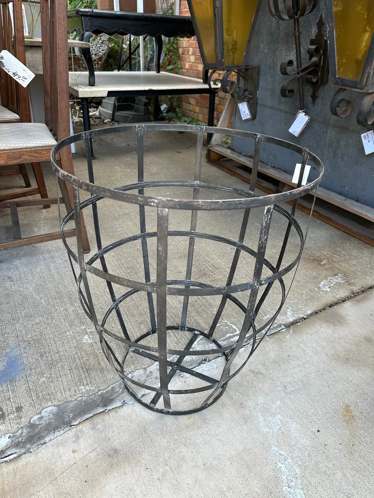 Large Iron Basket As Found 1