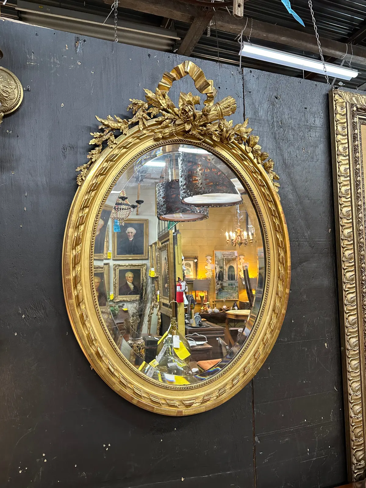 Gilt Louis Xvi Oval Mirror 1