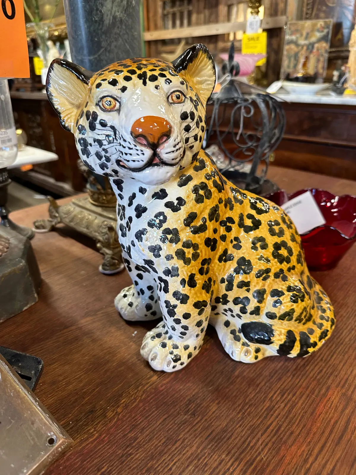 Small Italian Ceramic Leopard 1