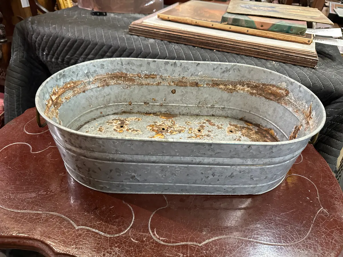 Small Galvanized Tub As Found 1