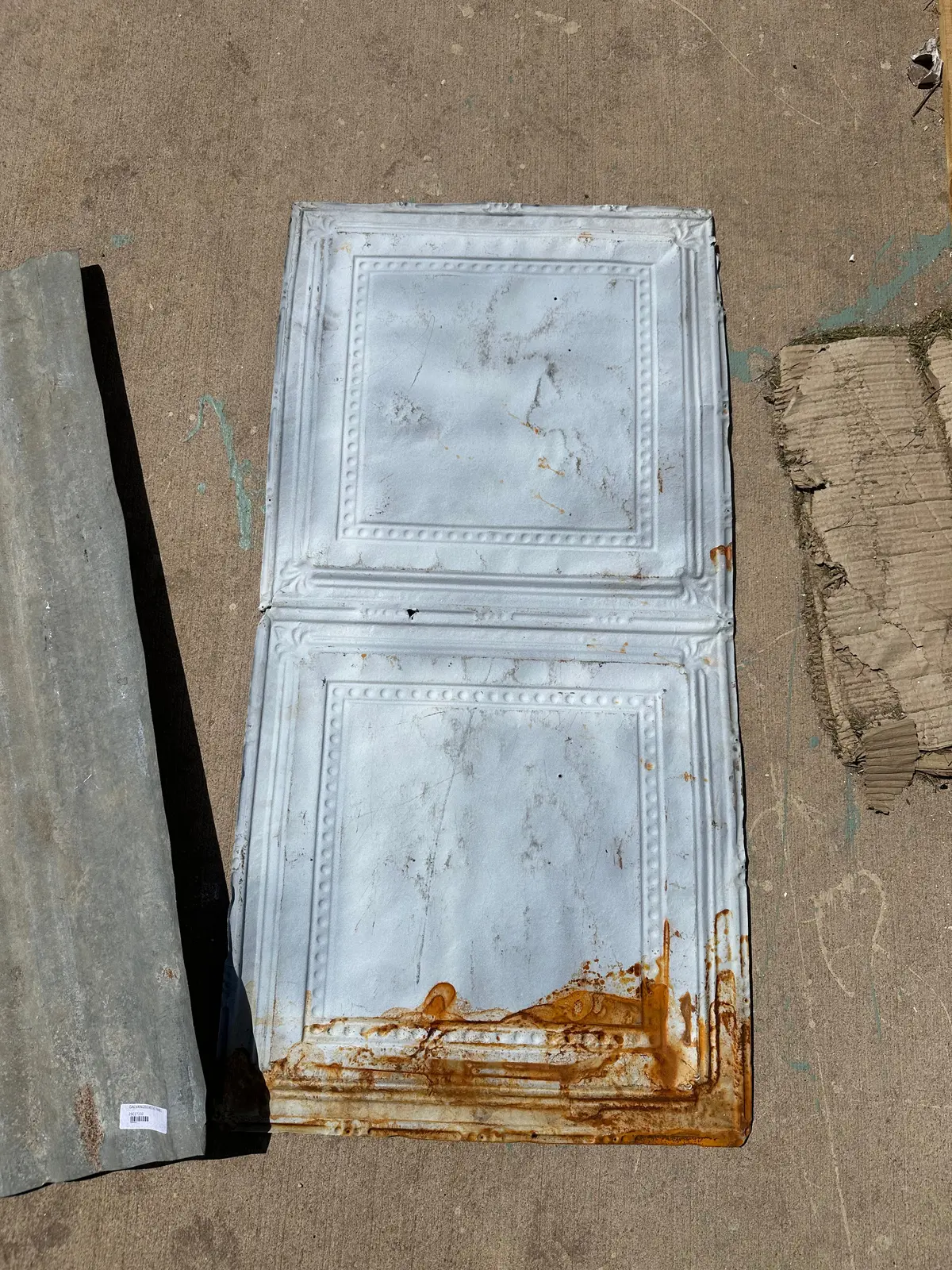 Painted White Metal Panel 1