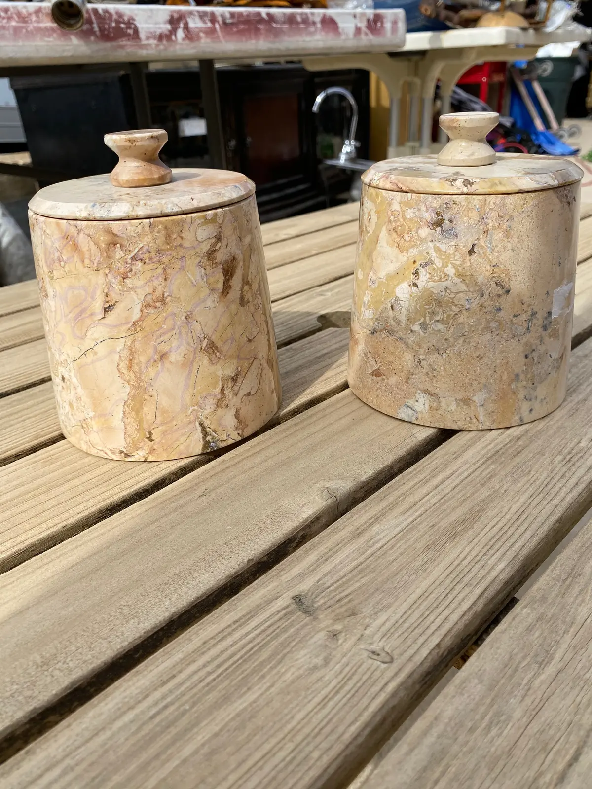 Marble Cannister With Lid 1