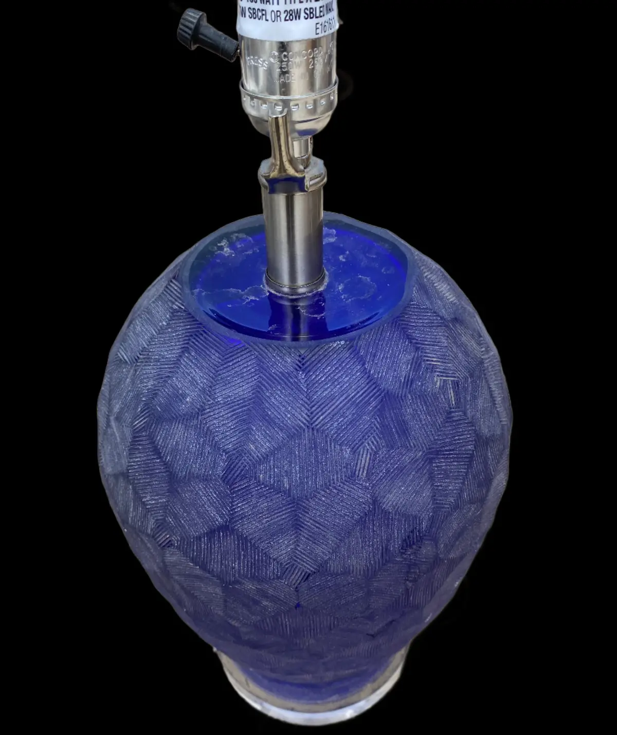 Blue Glass Lamp 1