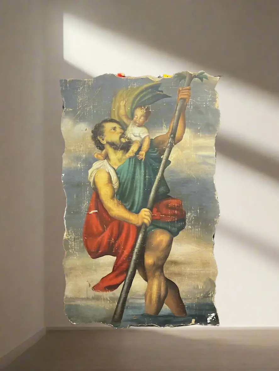 Depiction Of Roman Fresco On Foam Board 1