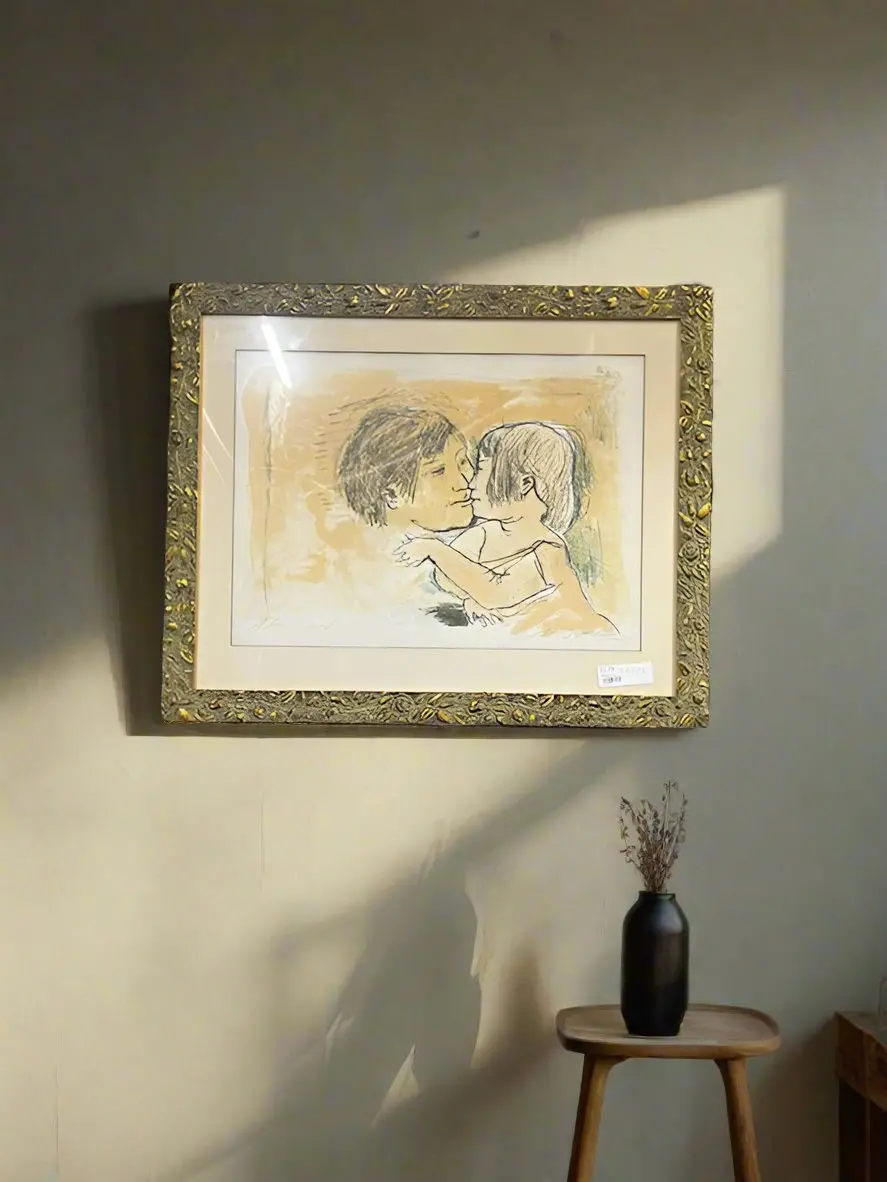 Charcoal Artist Print Of Parent And Child 1