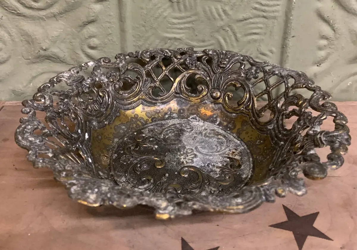 Bronze Color Pierced Bowl 1