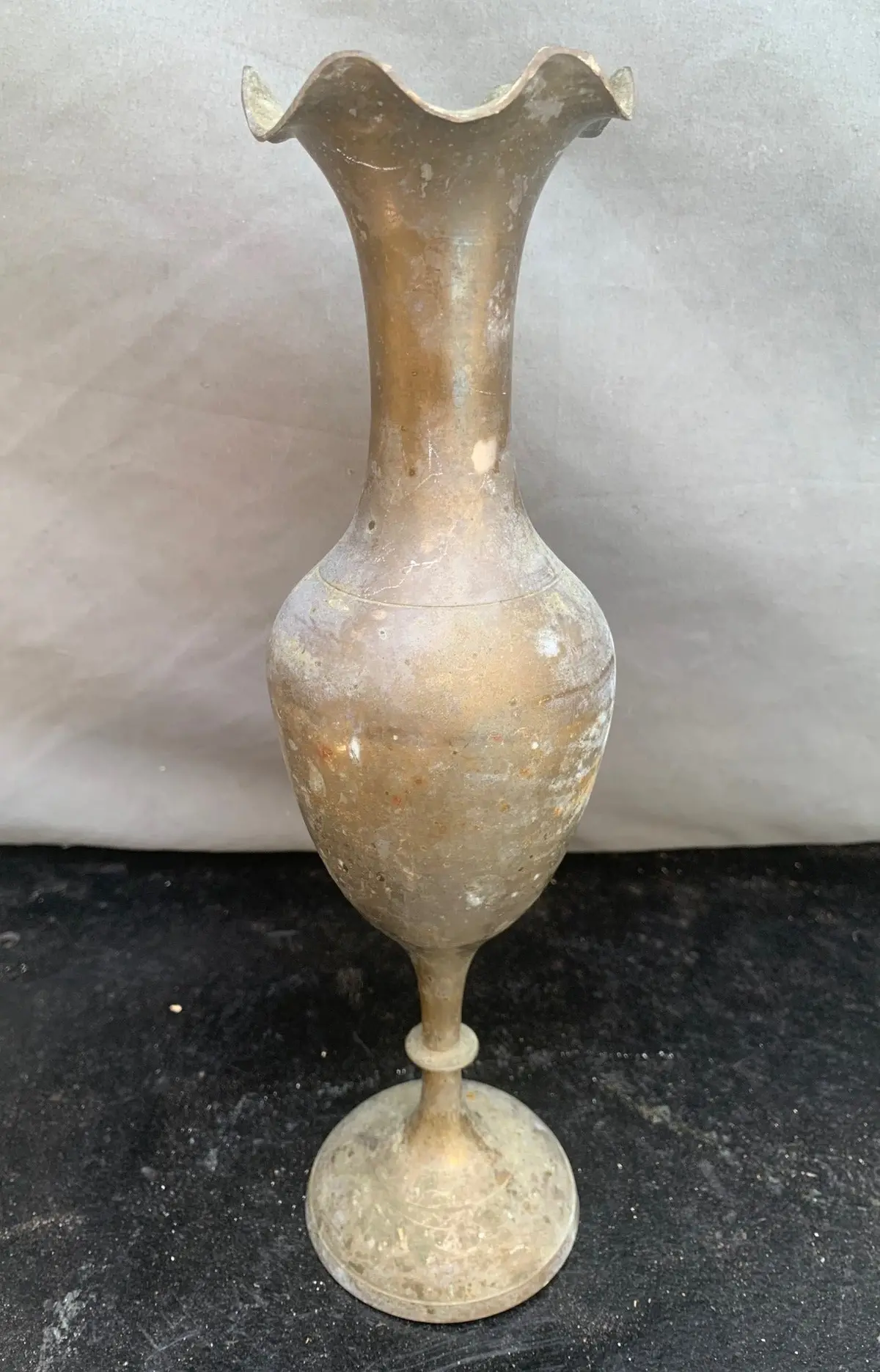 Brass Fluted Vase 1