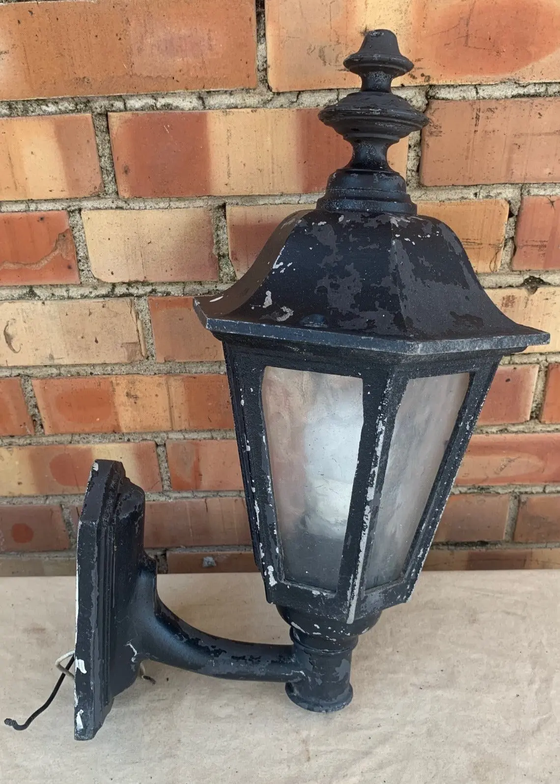 Black Metal And Glass Sconce 1