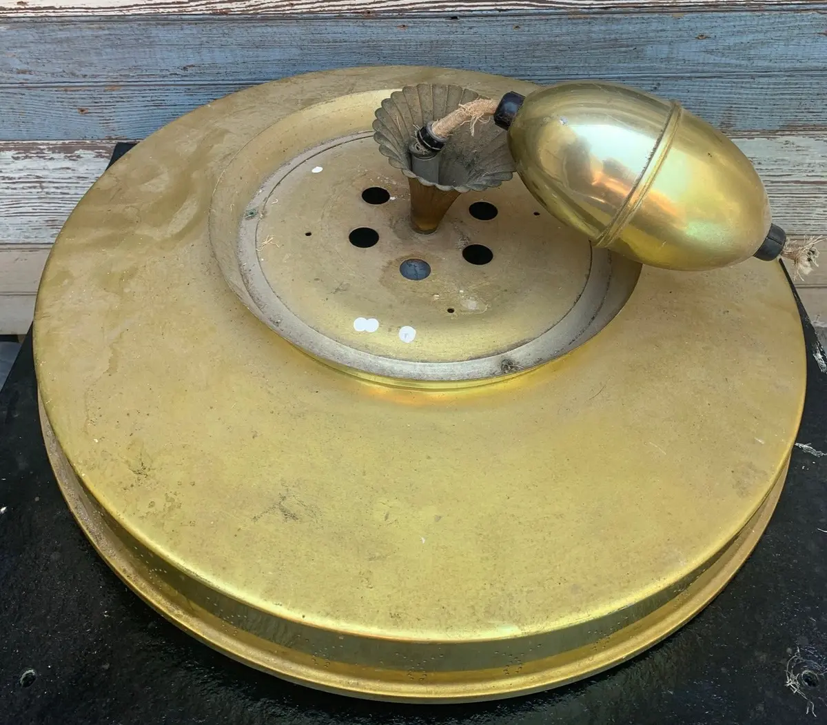Mid Century Modern Retractable Brass Chandelier 1