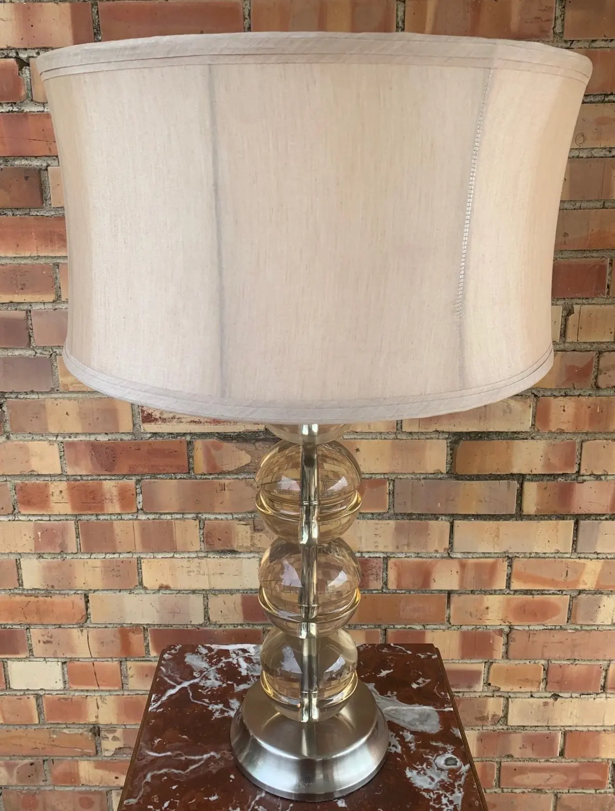 Chrome Base Acrylic Table Lamp 1