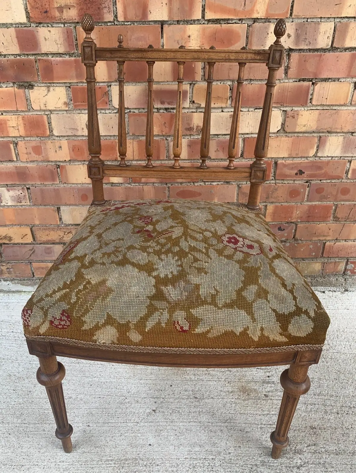 Louis Xvi Boudoir Chair With Needlepoint 1