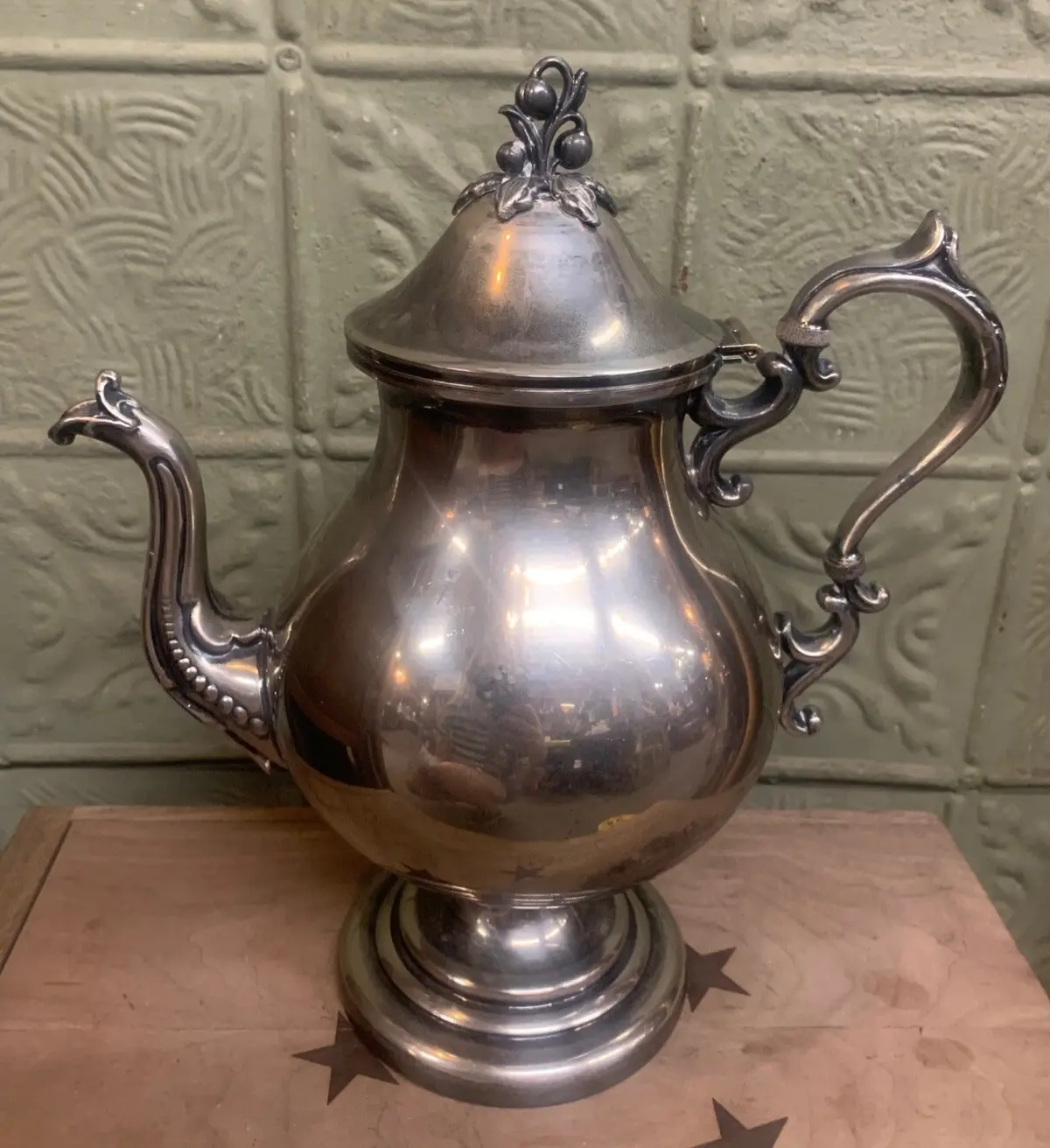Silver Plate Large Teapot 1